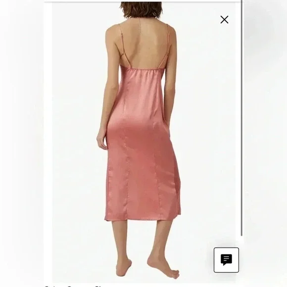 Free People City Cool Midi Slip Dress Venetian Red Size L NWT $98 GORGEOUS - Picture 6 of 16